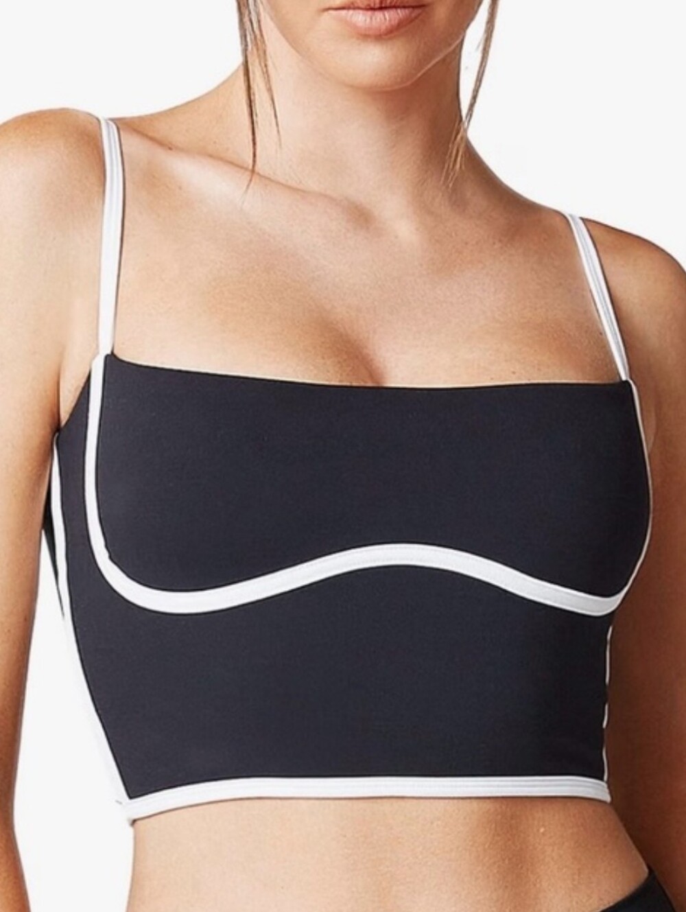 ALO Yoga Black and White Bralette Tank